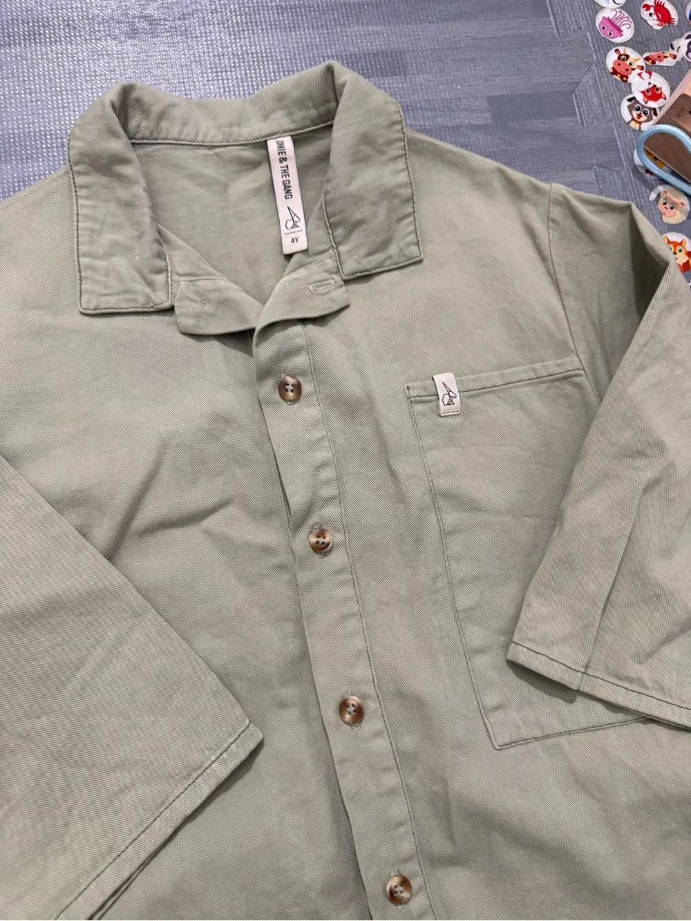 Bonnie & the gang kids Green Utility Jumpsuit with Belt